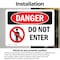 Signmission Do Not Enter Danger Sign, Vinyl Decal, 5in W x 3.5in L, 2PK OS-2PACK-DS-D-35-L-1151 - alternate 7